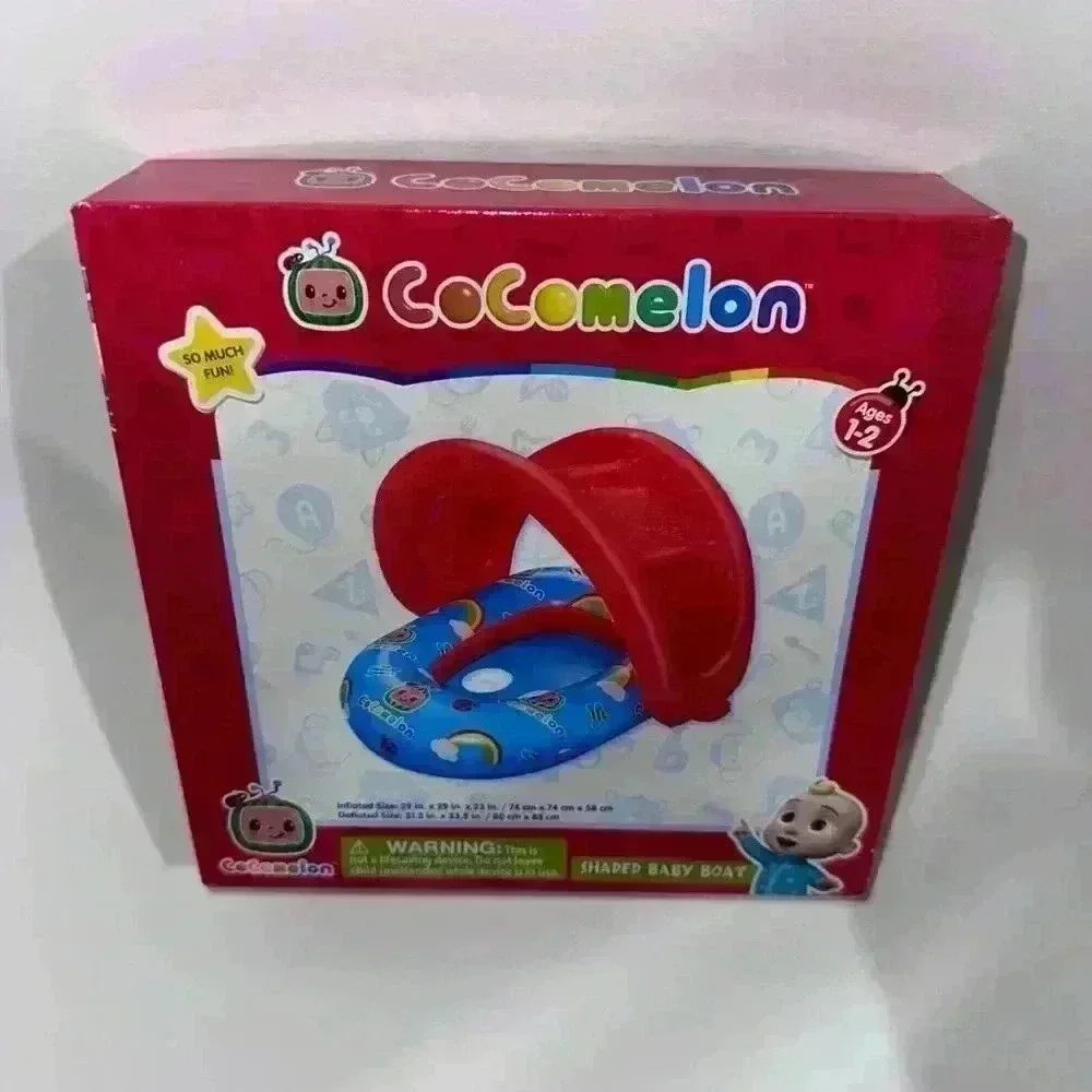 NEW! Cocomelon Float Pool Raft Shaded Covered Ages 1-2